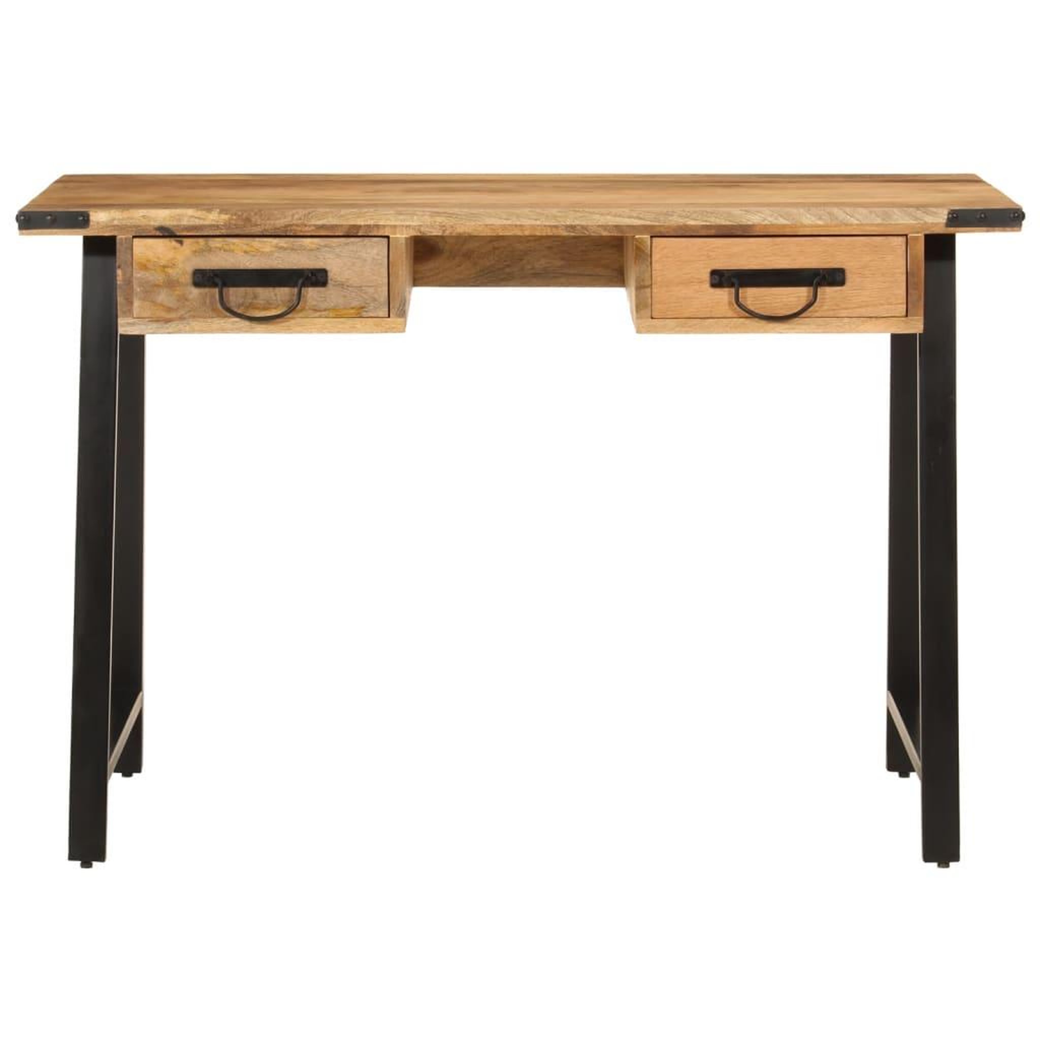 Voir la diapositive 3 : VIDAXL Bureau avec tiroirs 105x55x70 cm bois de manguier massif et fer