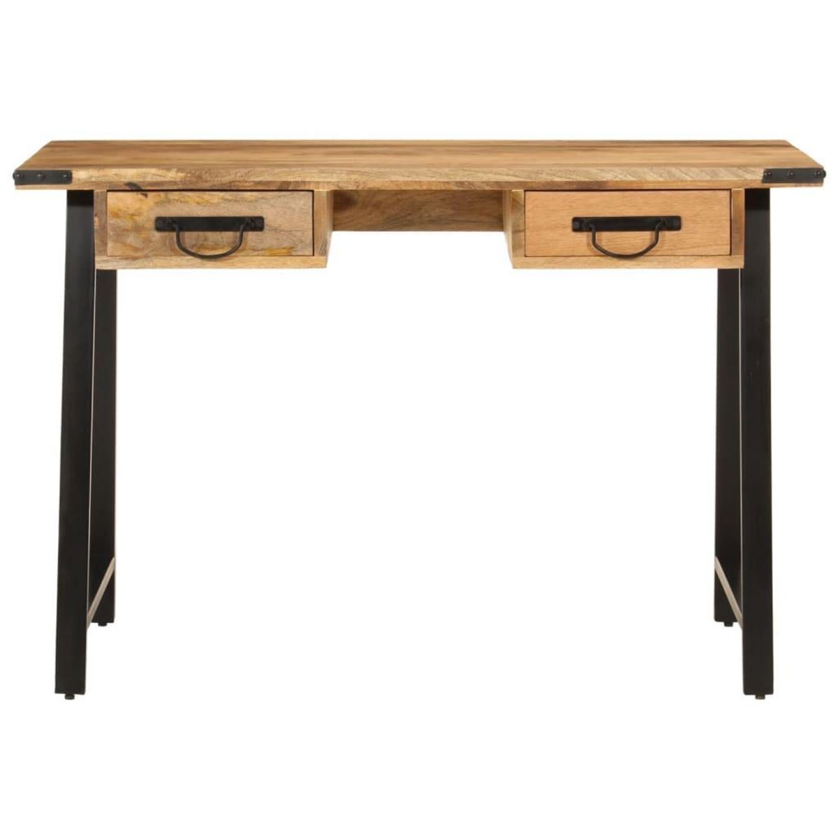VIDAXL Bureau avec tiroirs 105x55x70 cm bois de manguier massif et fer