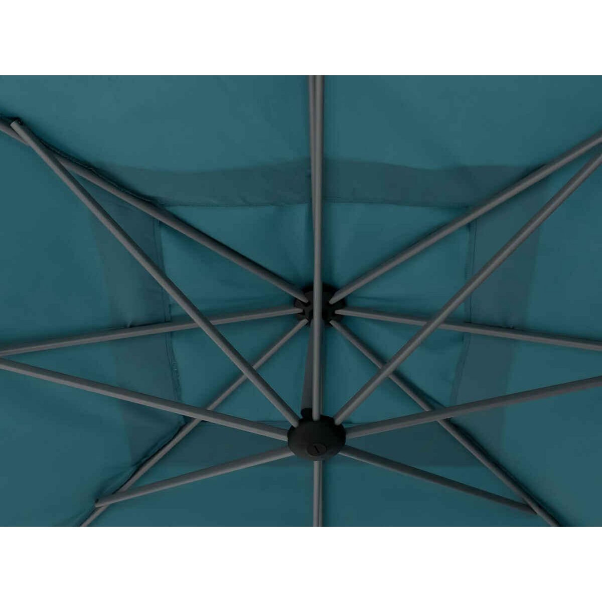 HESPERIDE Parasol déporté carré Manoa Bleu canard - 2,5 x 2,5 m - Hespéride