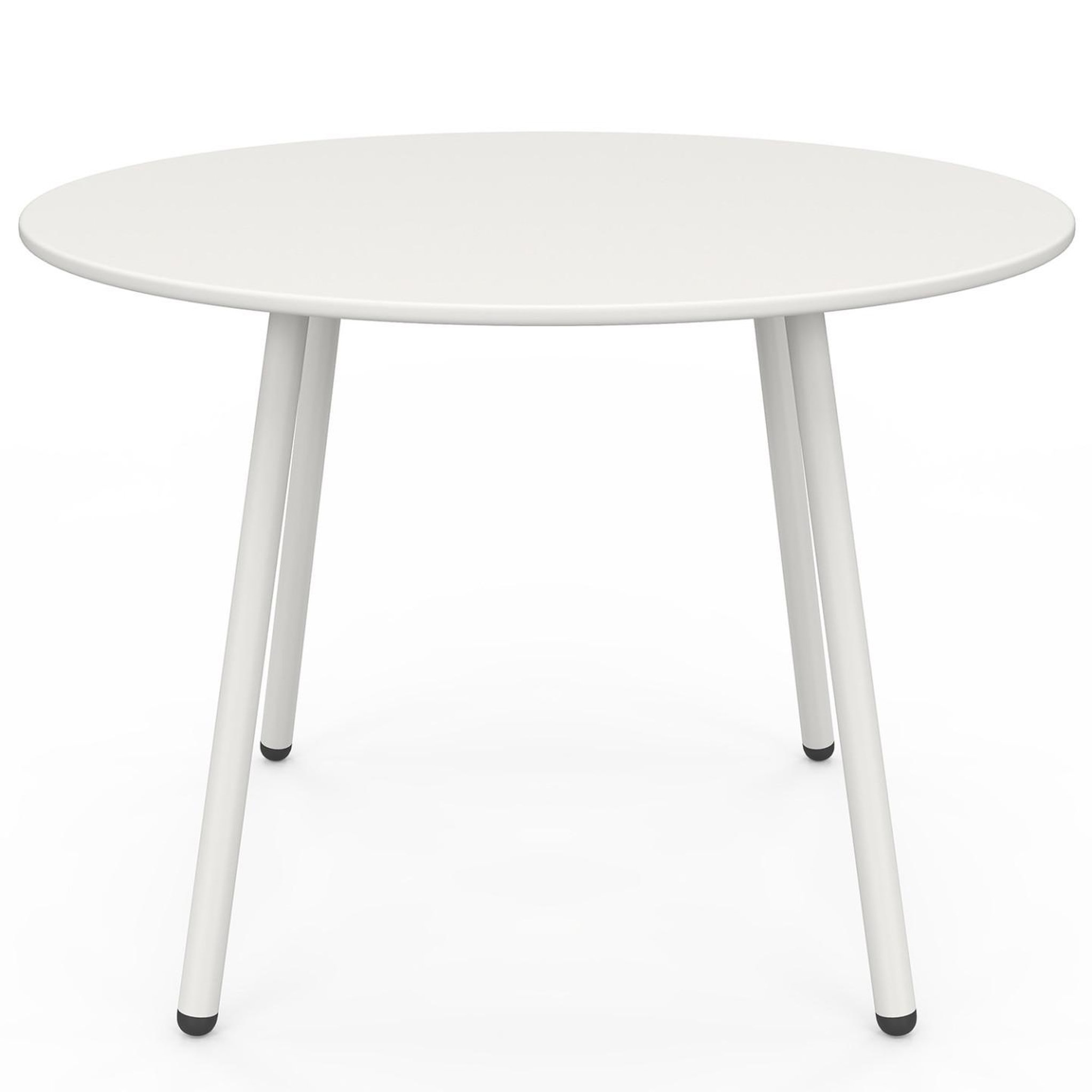 Voir la diapositive 4 : ID MARKET Salon de jardin bas arona 4 places en acier blanc et coussins beiges avec canapé, fauteuils et table