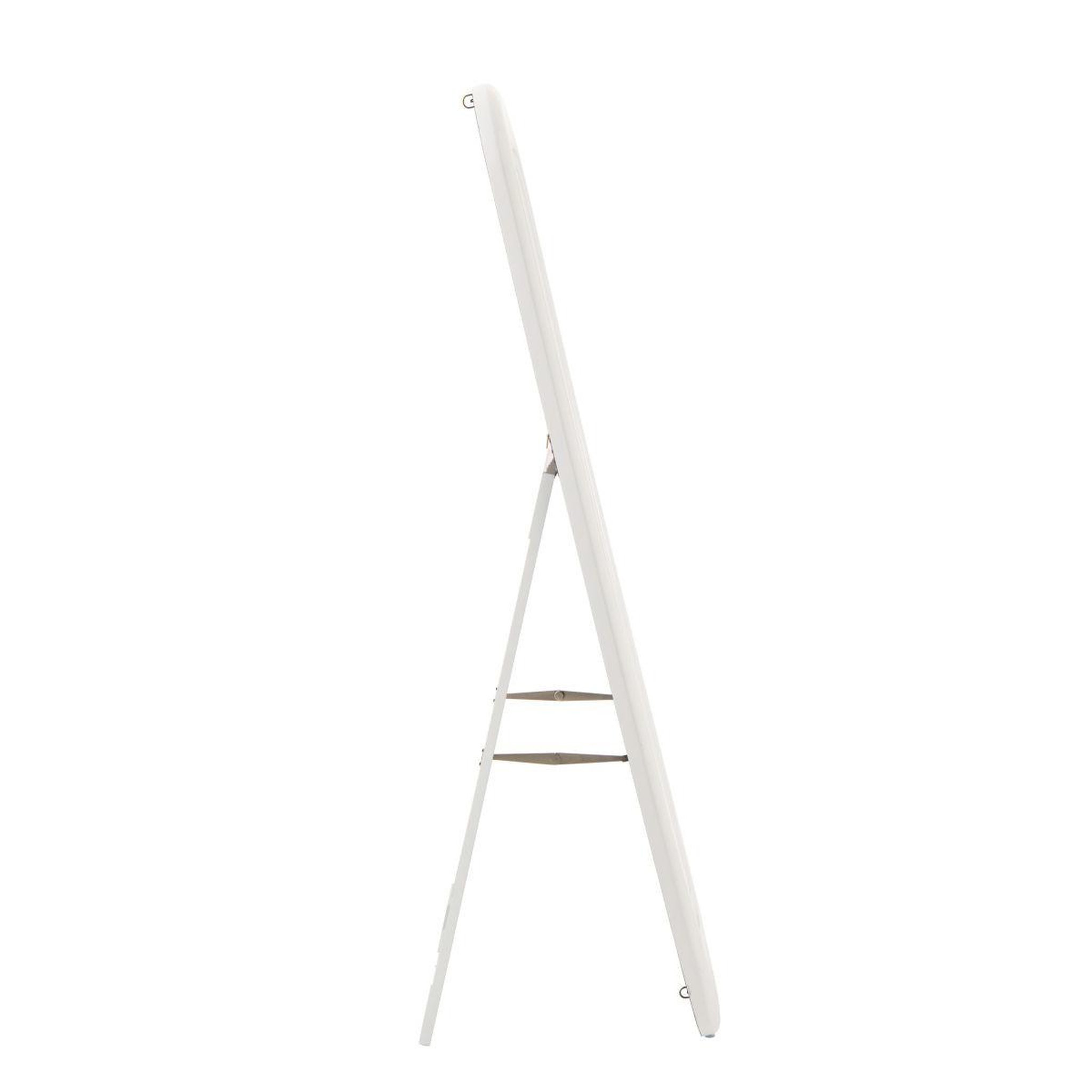 Voir la diapositive 2 : J-LINE Miroir sur Pied Design  Dewey  180cm Blanc