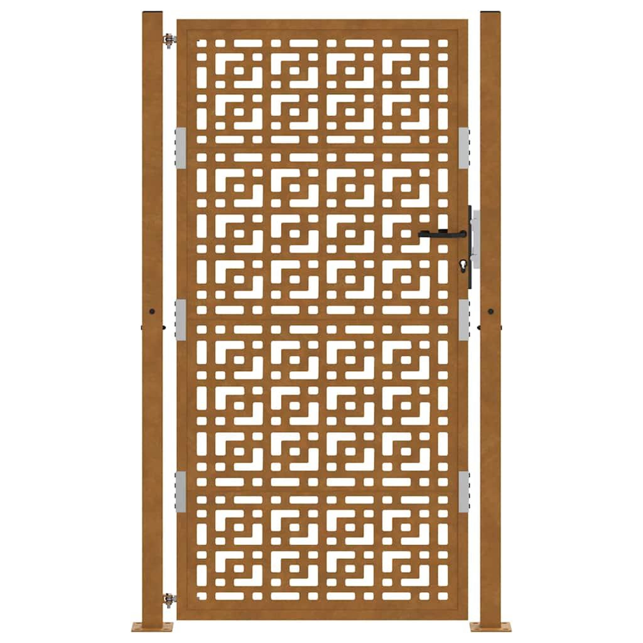 Voir la diapositive 4 : VIDAXL Porte de jardin acier resistant aux intemperies design croise