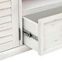 Voir la diapositive 5 : ATMOSPHERA Meuble TV 2 portes et 1 tiroir en bois OLBIA - Blanc et beige