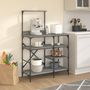 Voir la diapositive 3 : VIDAXL Support de boulanger sonoma gris 90x40x132 cm