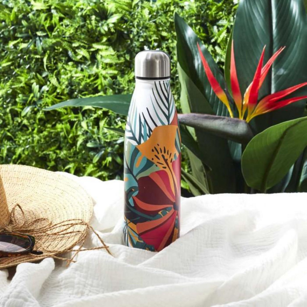 Paris Prix Bouteille Isotherme en Inox  Exotique  50cl Multicolore