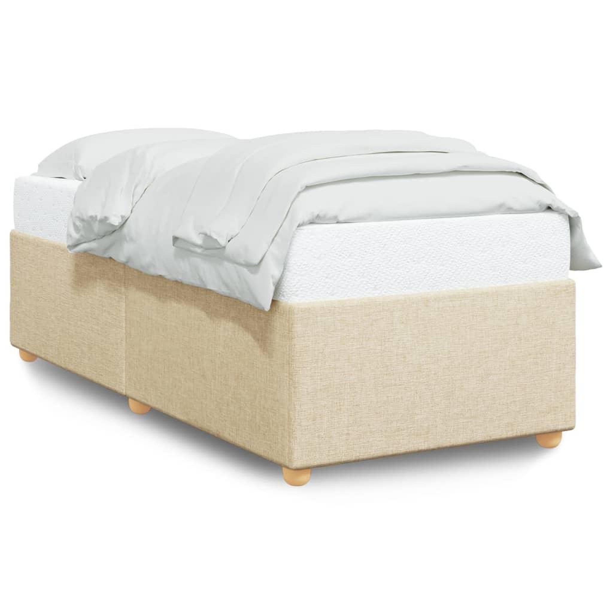 Voir la diapositive 2 : VIDAXL Cadre de lit sans matelas creme 90x190 cm tissu