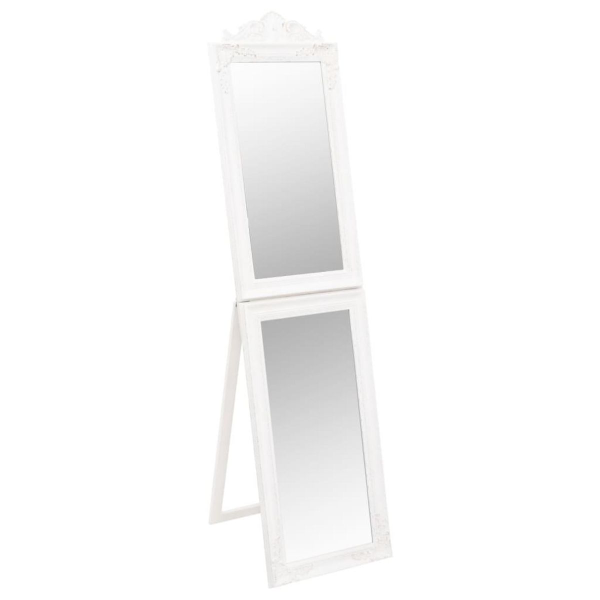 VIDAXL Miroir sur pied Blanc 50x200 cm
