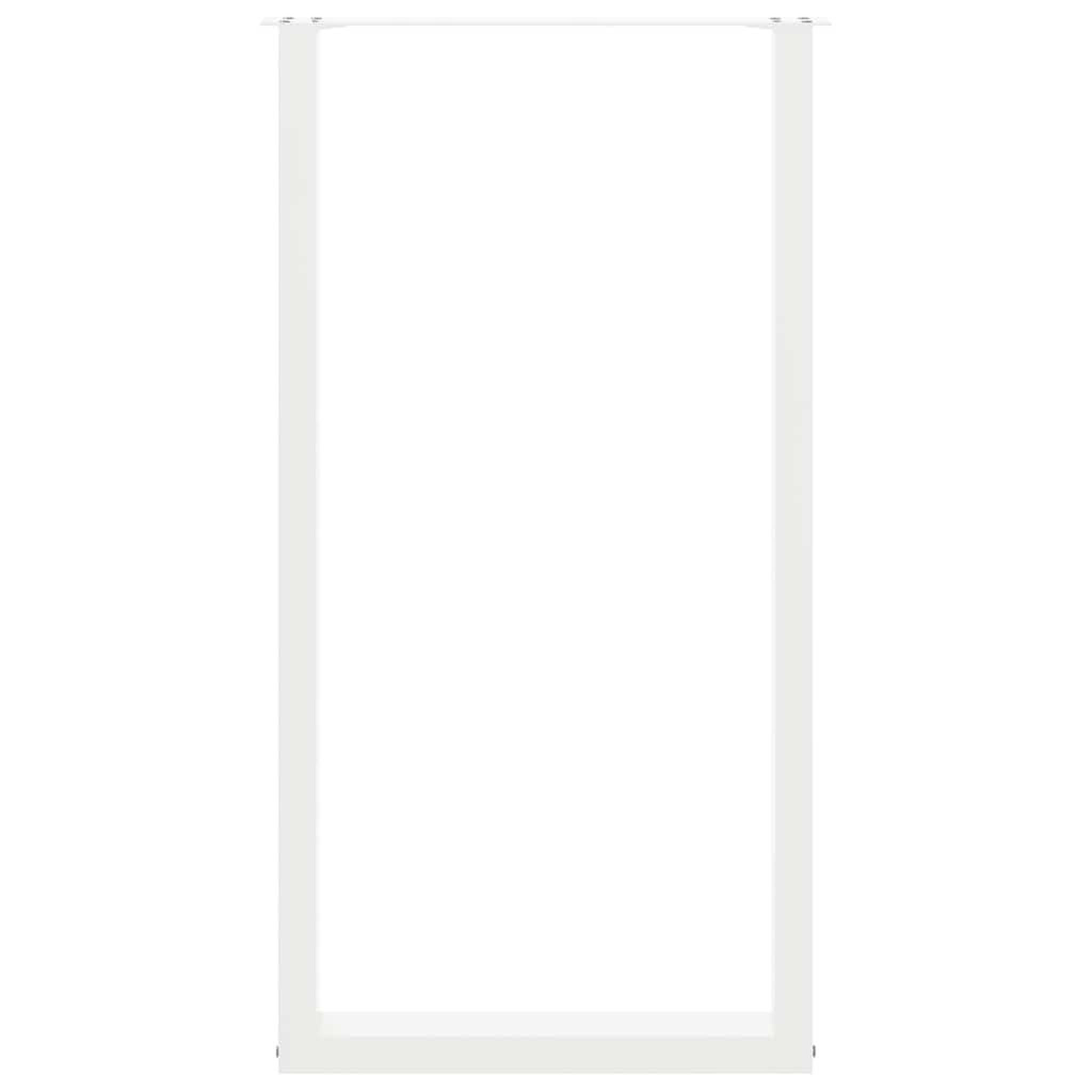 Voir la diapositive 5 : VIDAXL Pieds de table basse forme de U 2pcs blanc 60x(110-111)cm acier