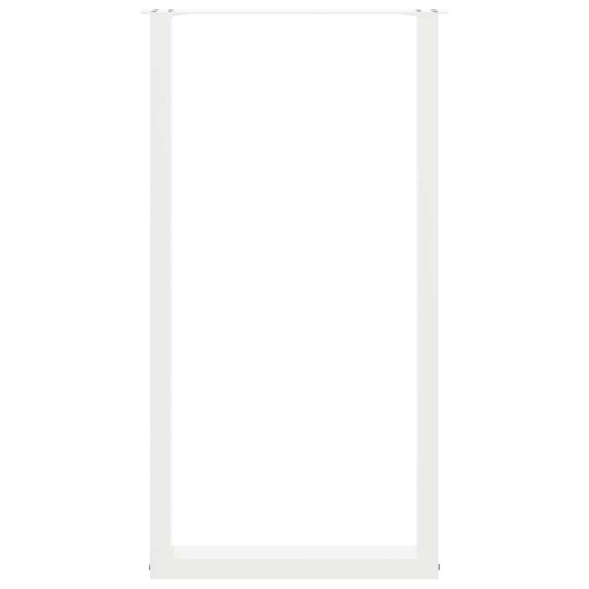 VIDAXL Pieds de table basse forme de U 2pcs blanc 60x(110-111)cm acier