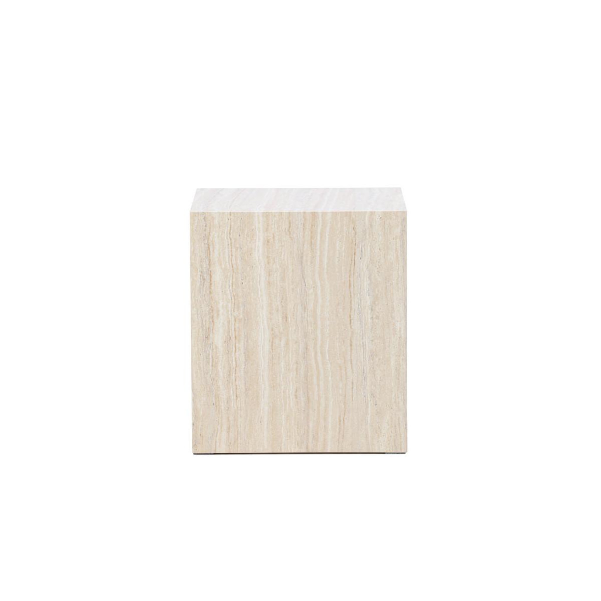 Voir la diapositive 2 : Paris Prix Table d'appoint effet travertin  york  45cm beige