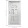 Voir la diapositive 6 : VIDAXL Porte d'entree Blanc 98x208 cm PVC