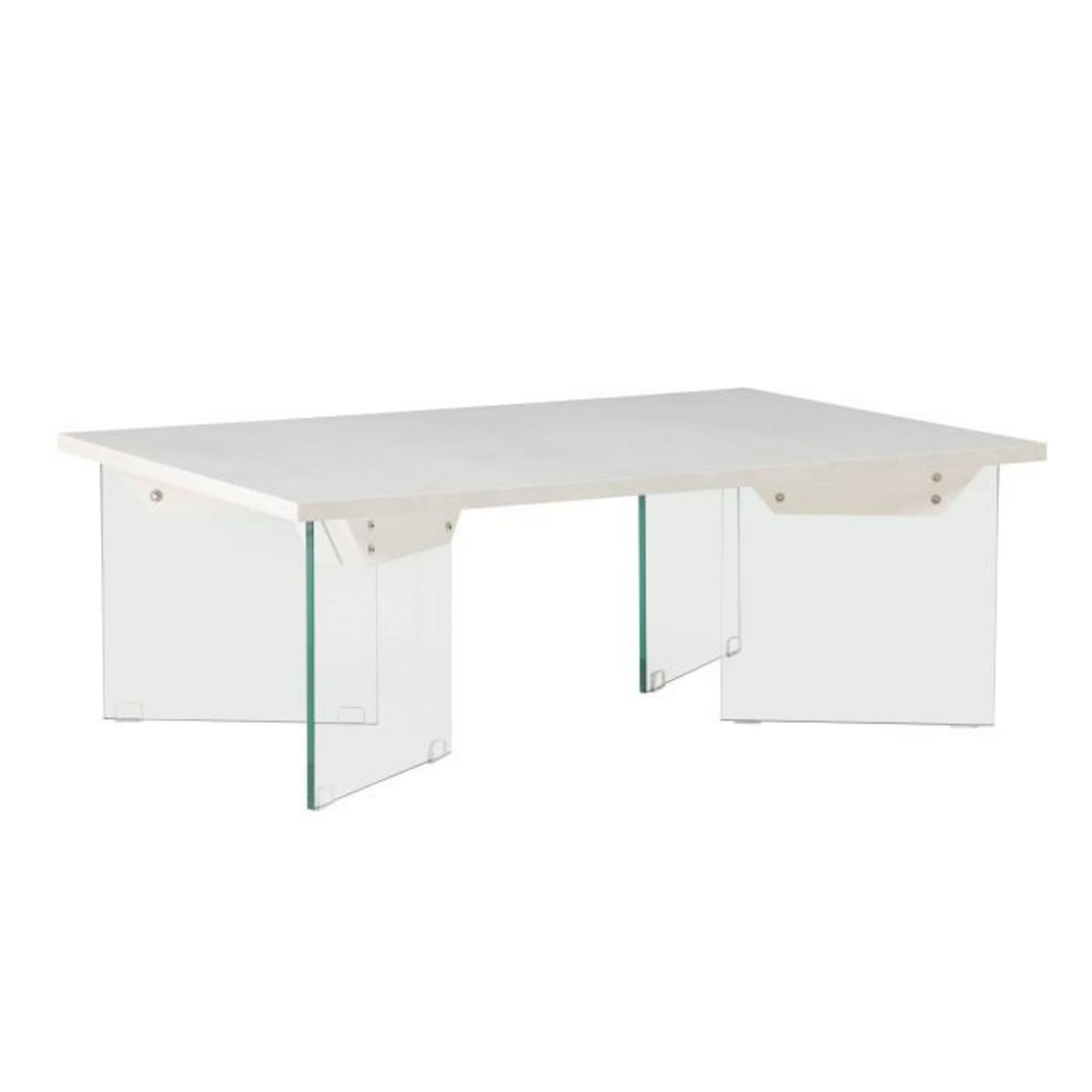 Paris Prix Table Basse en Verre  Ester  120cm Blanc