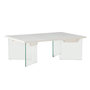 Voir la diapositive 1 : Paris Prix Table Basse en Verre  Ester  120cm Blanc