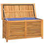 Voir la diapositive 4 : VIDAXL Boîte de rangement jardin et sac 114x50x58 cm bois massif teck