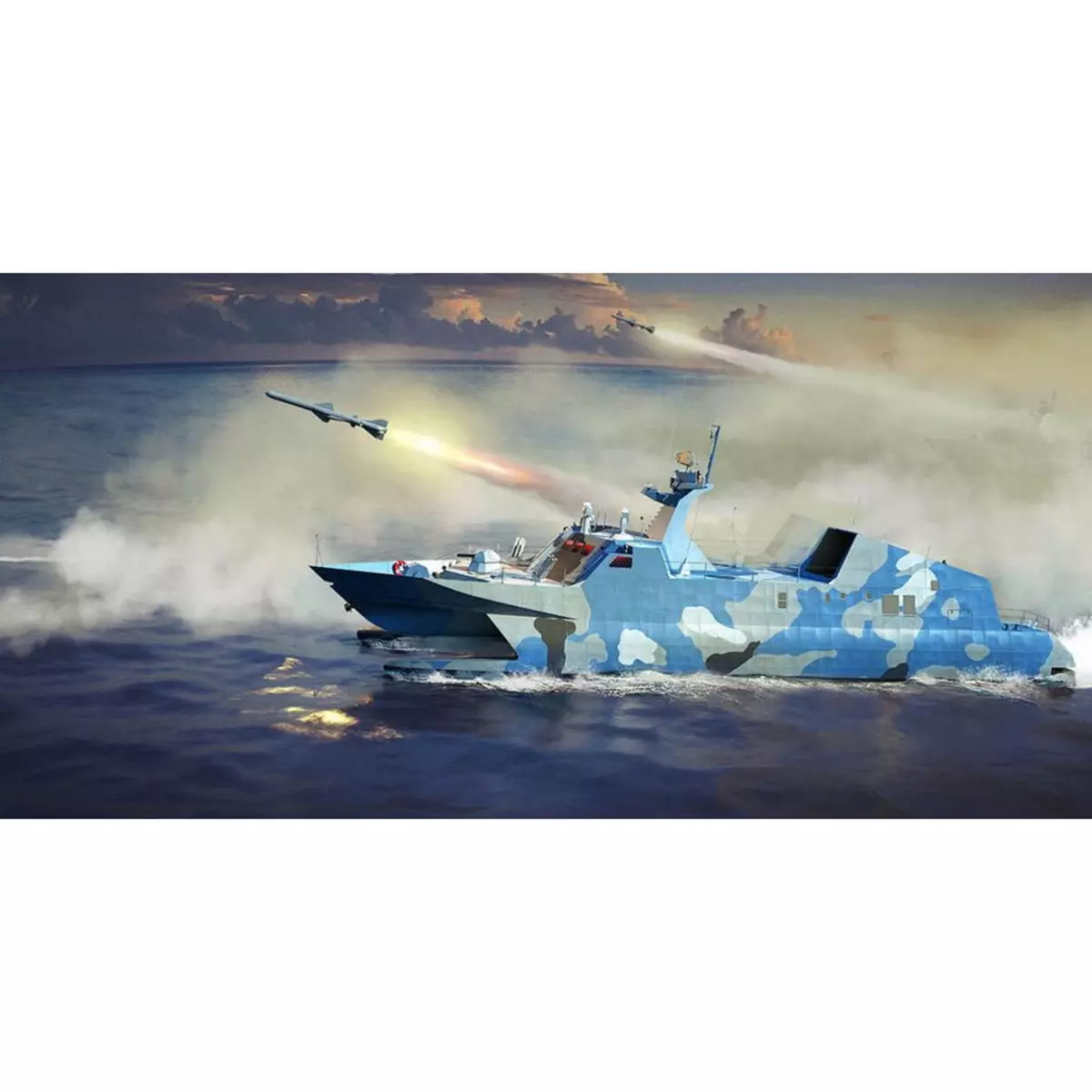 Trumpeter Maquette bateau : Bateau lance-missiles PLA Navy Type 22