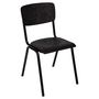 Voir la diapositive 4 : ATMOSPHERA Chaise écolier assise bois pieds métal coloris noir SIMON
