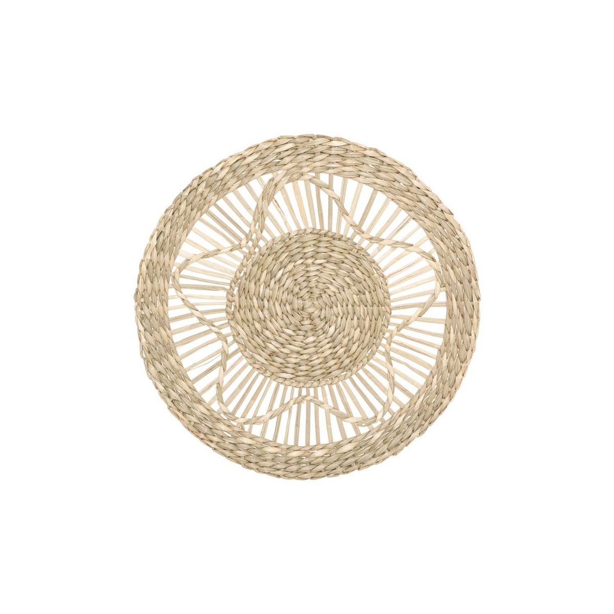 ATMOSPHERA Ensemble de 3 décorations murales en roseau - Beige