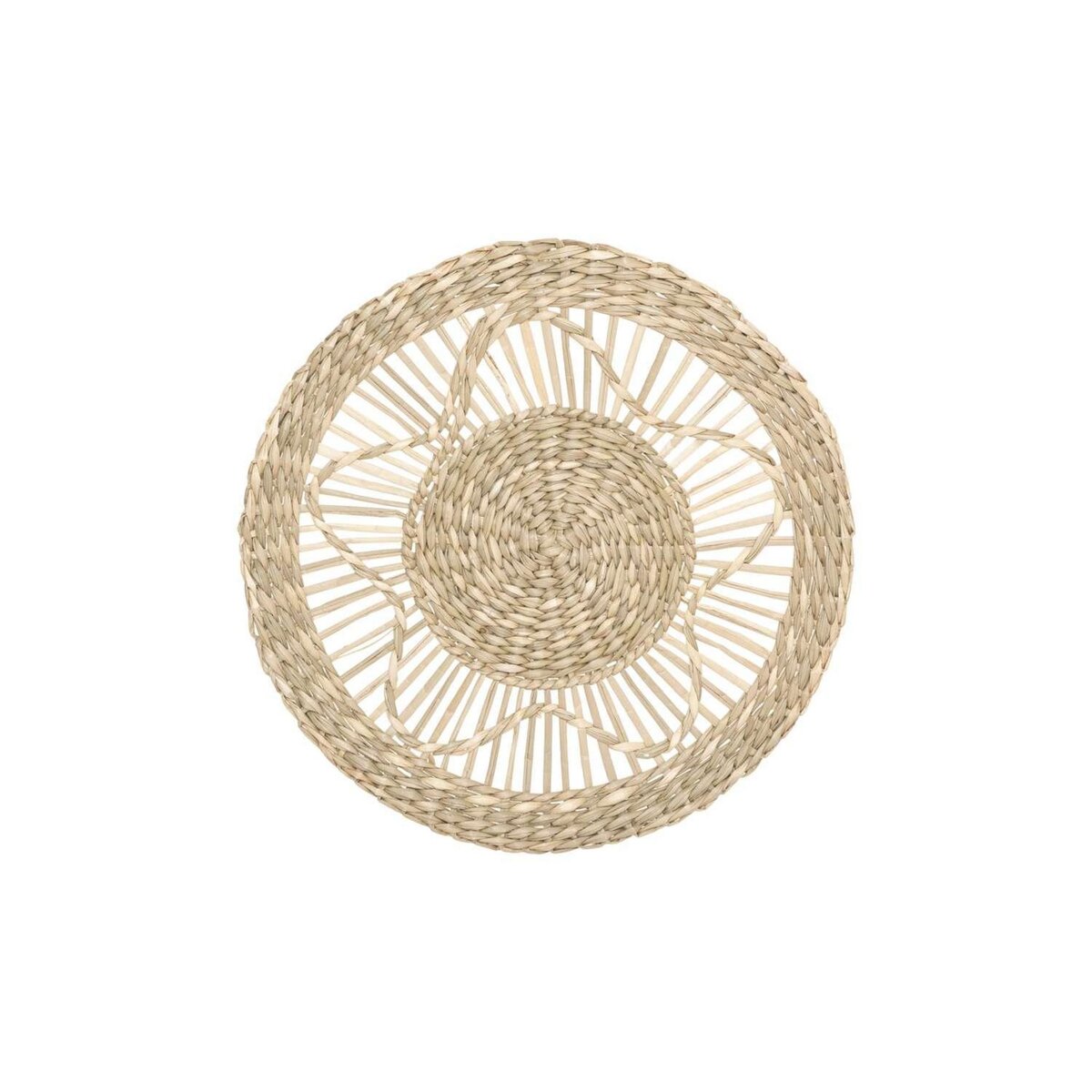 ATMOSPHERA Ensemble de 3 décorations murales en roseau - Beige