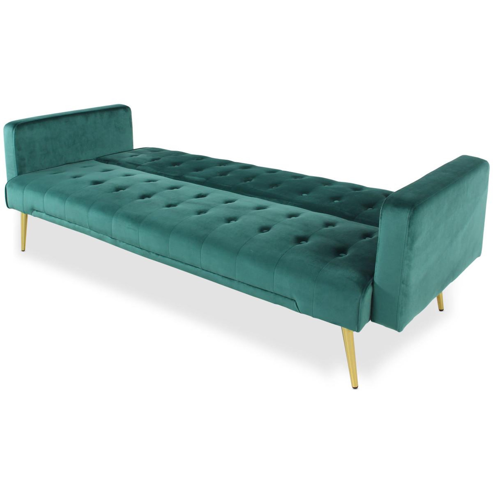 Voir la diapositive 5 : Paris Prix Canapé convertible velours  tybio  191cm vert