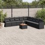 Voir la diapositive 1 : VIDAXL Salon de jardin 10 pcs avec coussins noir resine tressee