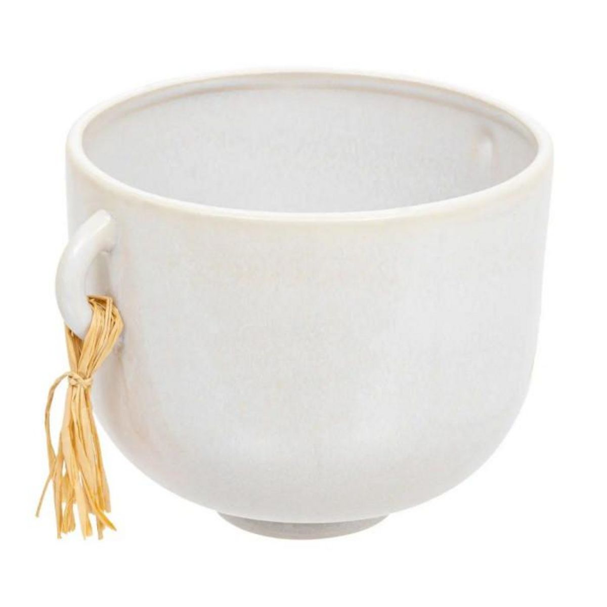ATMOSPHERA Cache-Pot Déco en Céramique  Soleya  18cm Blanc