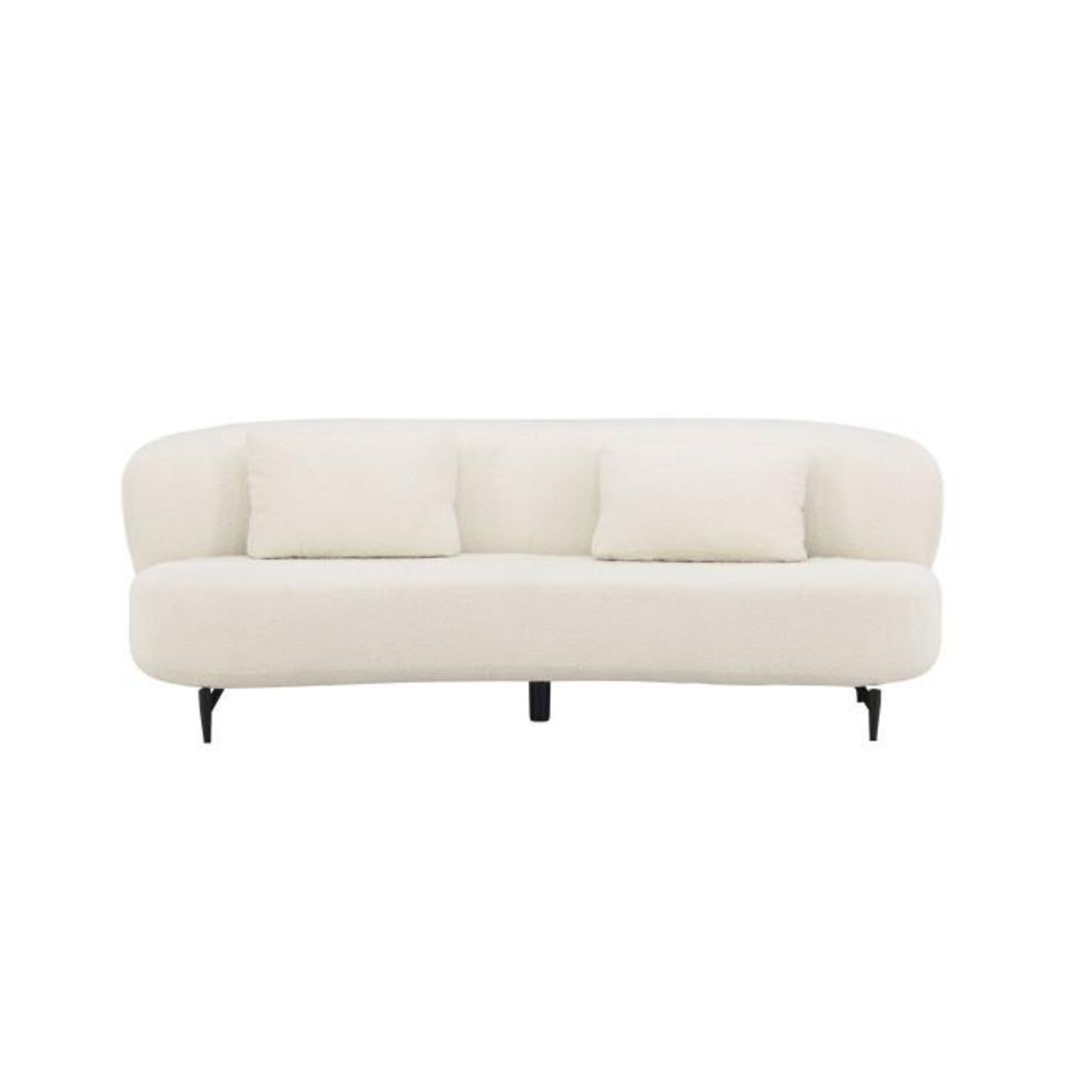 Paris Prix Canapé 3 Places Bouclette  Luna  224cm Blanc