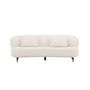Voir la diapositive 2 : Paris Prix Canapé 3 Places Bouclette  Luna  224cm Blanc