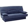 Voir la diapositive 3 : MARKET24 Clic clac 3 places THELMA - Tissu Soro bleu foncé - Couchage 125x190 cm - L190 x P92 x H96 cm