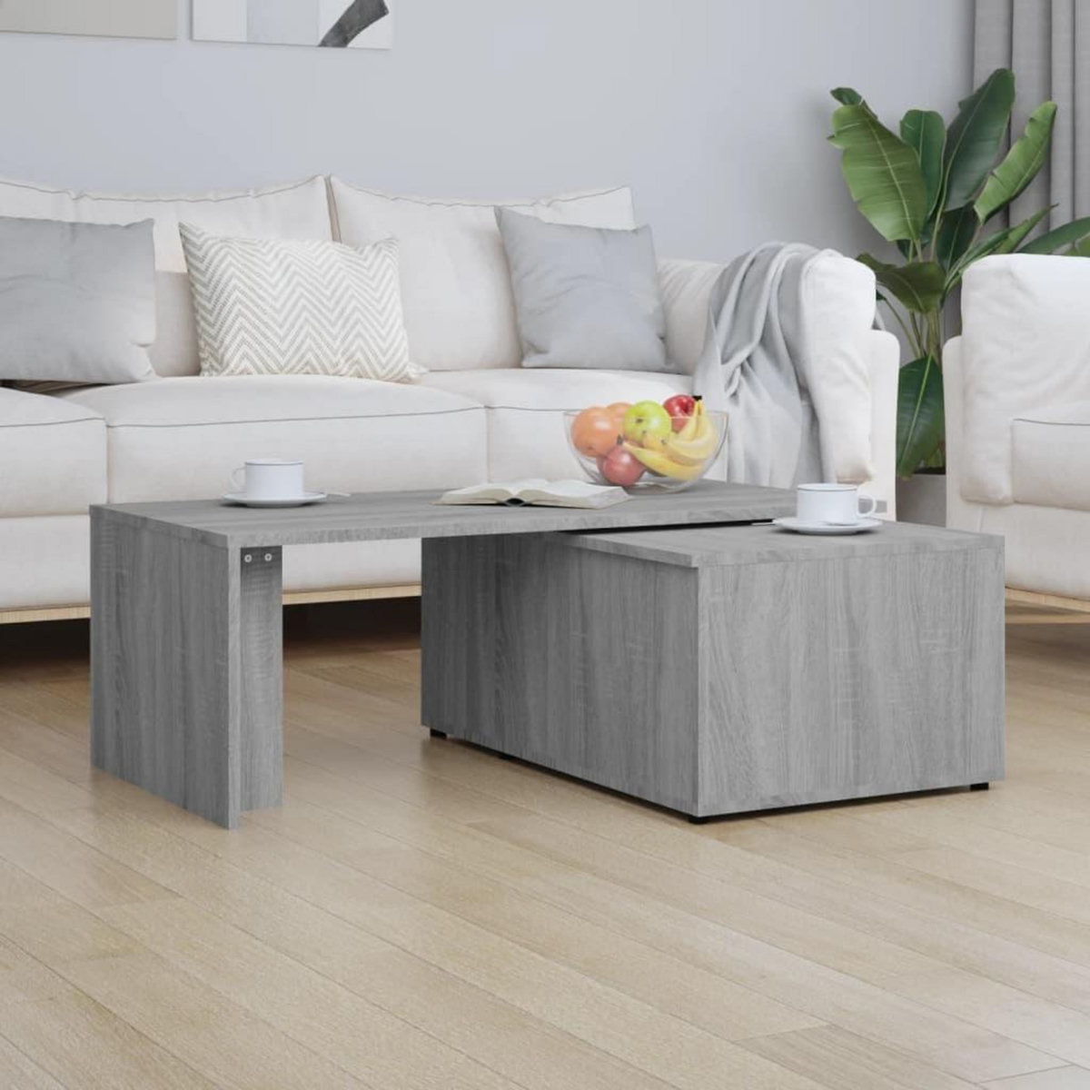 VIDAXL Table basse Sonoma gris 150x50x35 cm Bois d'ingenierie