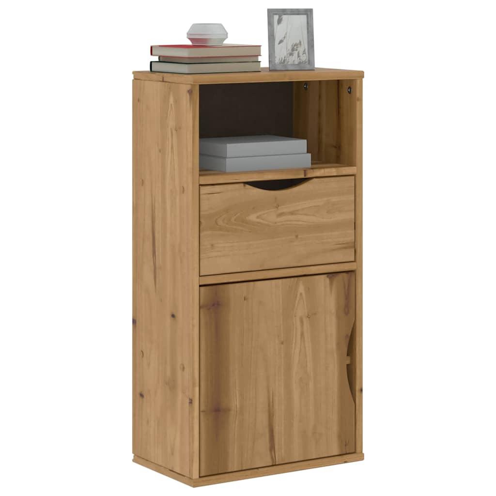 VIDAXL Armoire laterale avec tiroir ODDA 40x24x79 cm bois massif pin