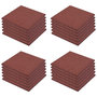Voir la diapositive 2 : VIDAXL Carreaux de protection antichoc 24pc Caoutchouc 50x50x3cm Rouge