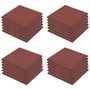 Voir la diapositive 2 : VIDAXL Carreaux de protection antichoc 24pc Caoutchouc 50x50x3cm Rouge