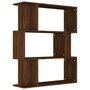 Voir la diapositive 2 : VIDAXL Bibliotheque/Cloison Chene marron 80x24x96 cm Bois d'ingenierie