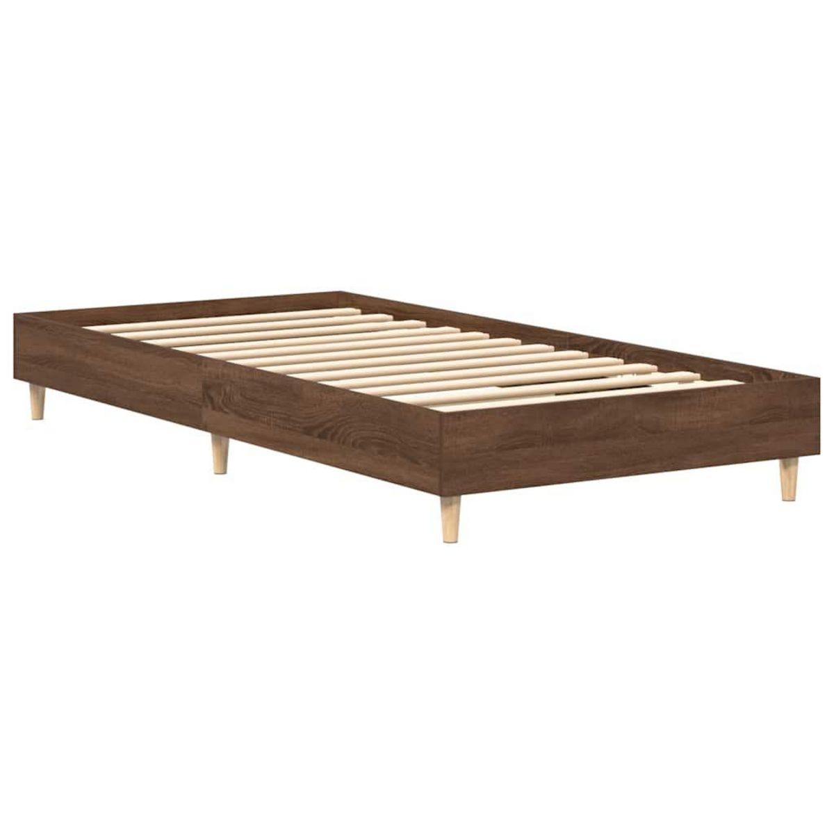 VIDAXL Cadre de lit sans matelas chene marron 90x190cm bois ingenierie