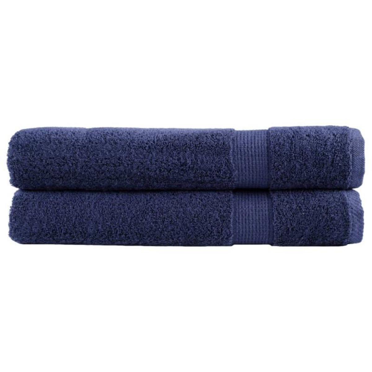 VIDAXL Serviettes de qualité supérieure SOLUND 2 pcs bleu marine