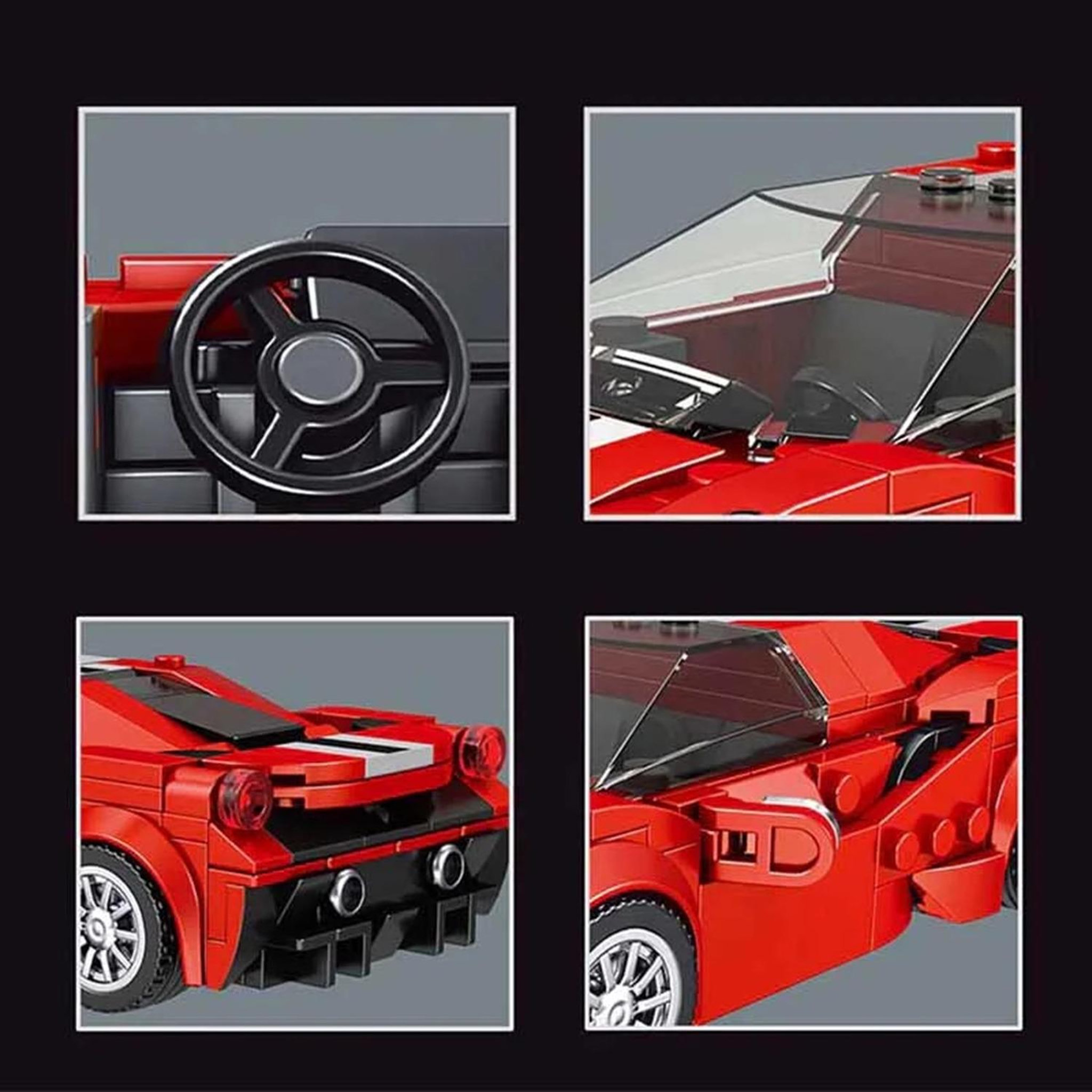 Voir la diapositive 3 : MOULD KING 488 GTB Voiture de sport avec vitrine
