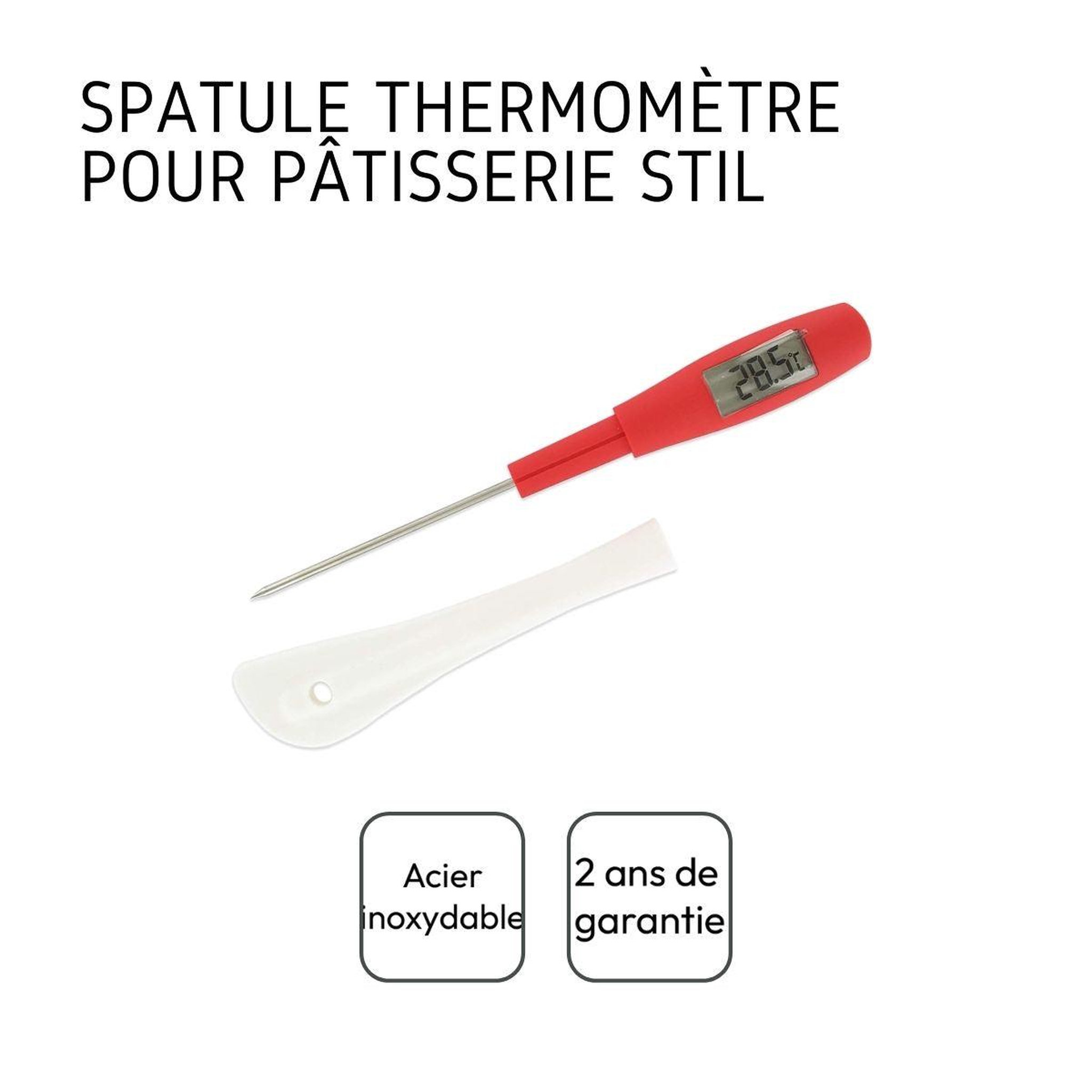 Voir la diapositive 4 : Fackelmann Spatule thermomètre 30 cm stil