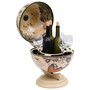 VIDAXL Support de vin globe de dessus de table Bois d'eucalyptus Blanc