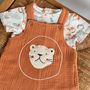 Voir la diapositive 6 : Petit Béguin Ensemble salopette bébé en gaze de coton et t-shirt Tango