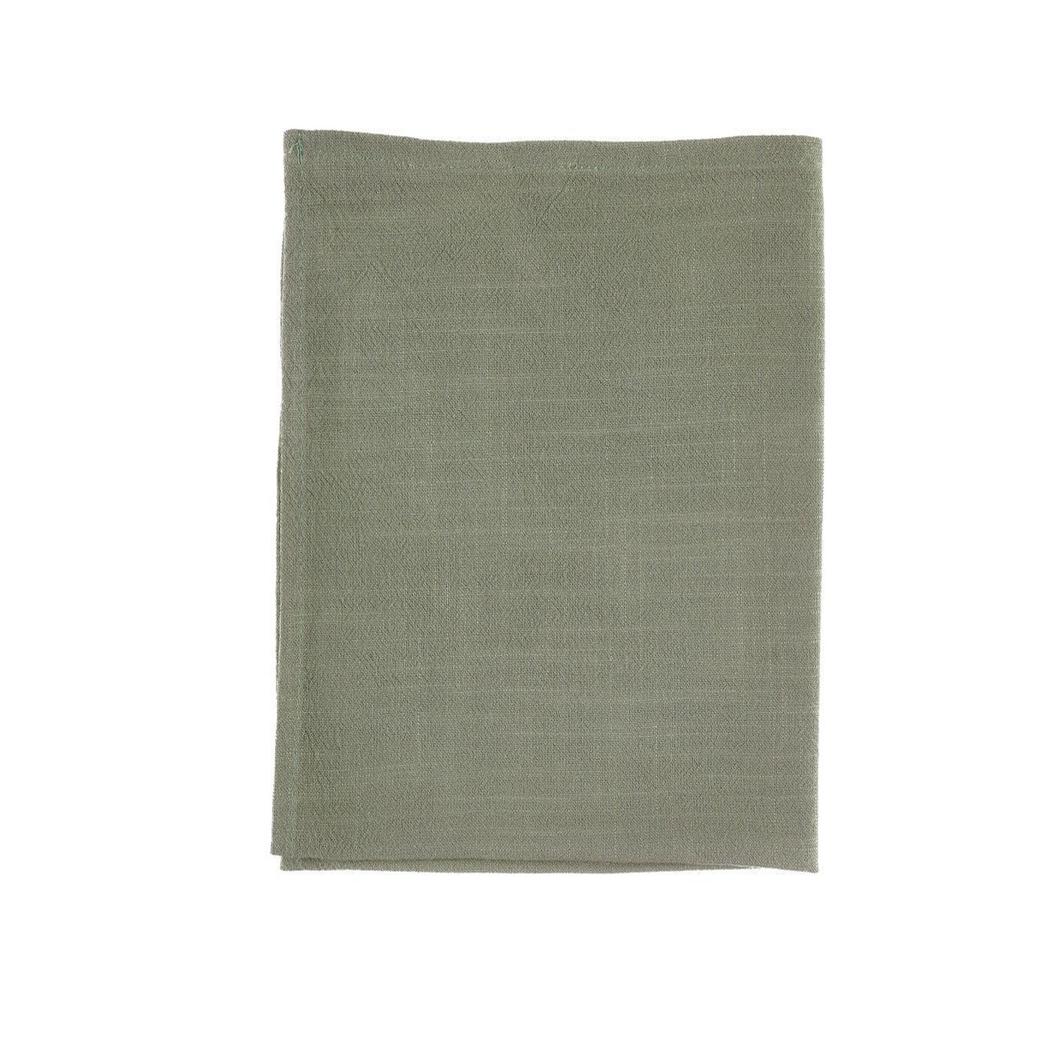 Voir la diapositive 3 : BJORN Serviette de table - 6 pièces - lin et coton vert de gris