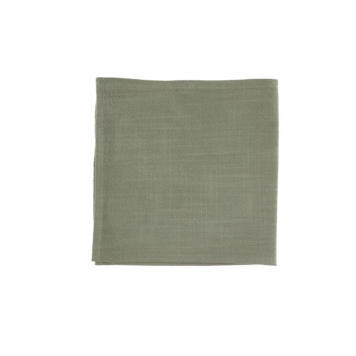 BJORN Serviette de table - 6 pièces - Lin et coton vert de gris