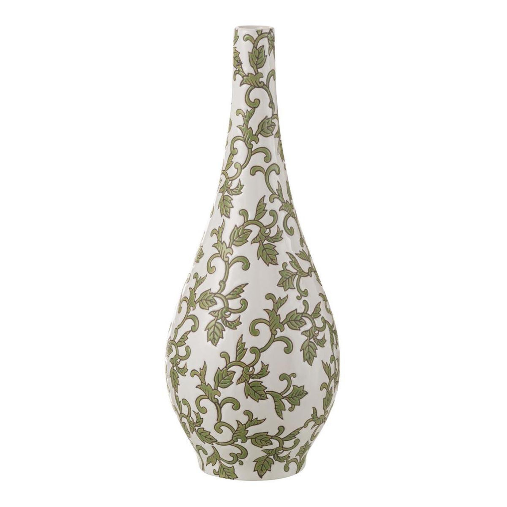 Voir la diapositive 1 : J-LINE Vase poire en porcelaine  yezi  43cm vert & blanc