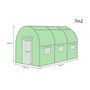 Voir la diapositive 2 : EUROSPEN Bâche armée pour serre de jardin tunnel 7m2 Green Roof