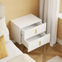 Voir la diapositive 5 : SOBUY Chevet 2 Tiroirs Blanc 40x30x30cm FBT177-E-W