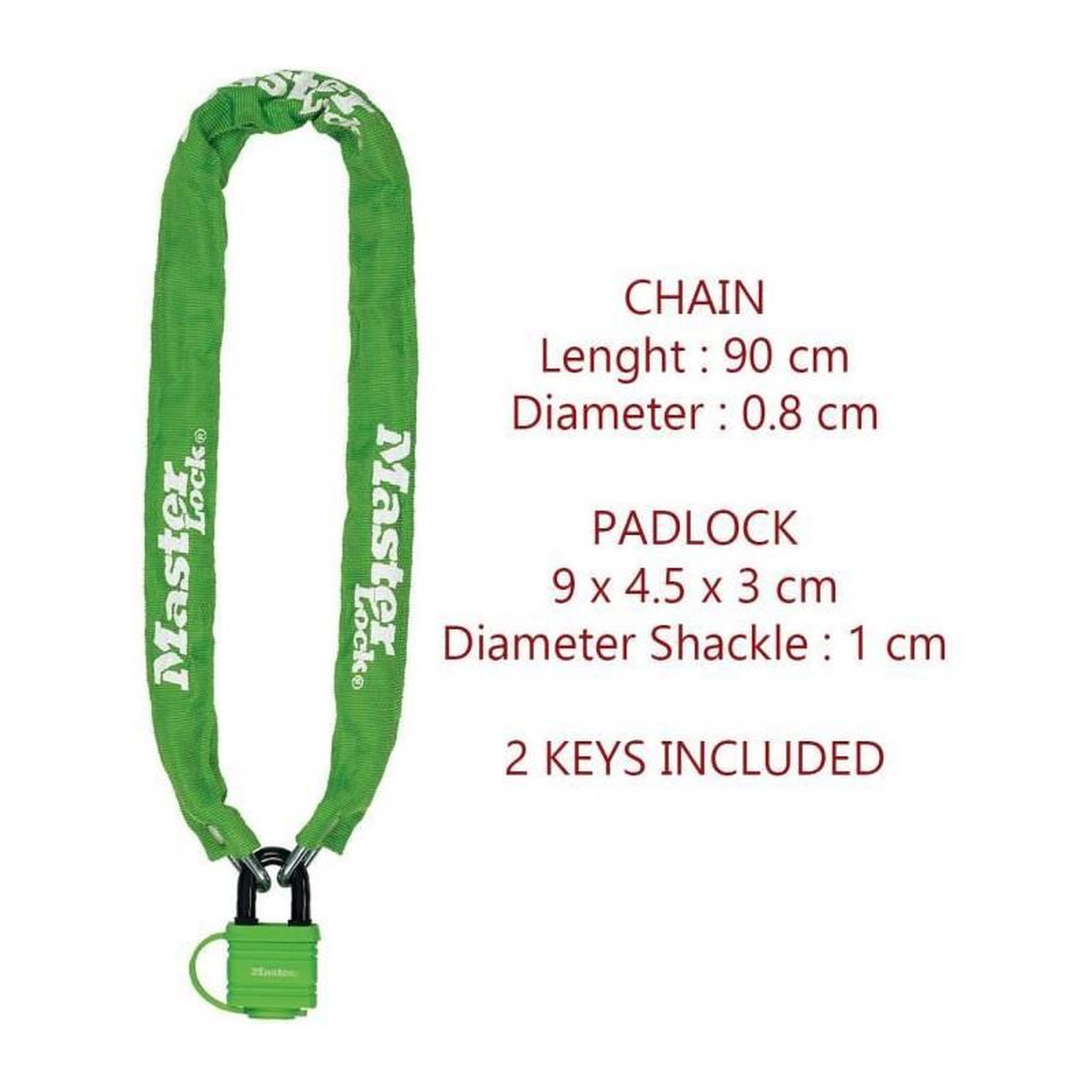 Voir la diapositive 3 : Master lock MASTER LOCK Chaîne Antivol Vélo avec Cadenas a Clé - Idéal pour les Vélos, Vélos Electriques, VTT et autres