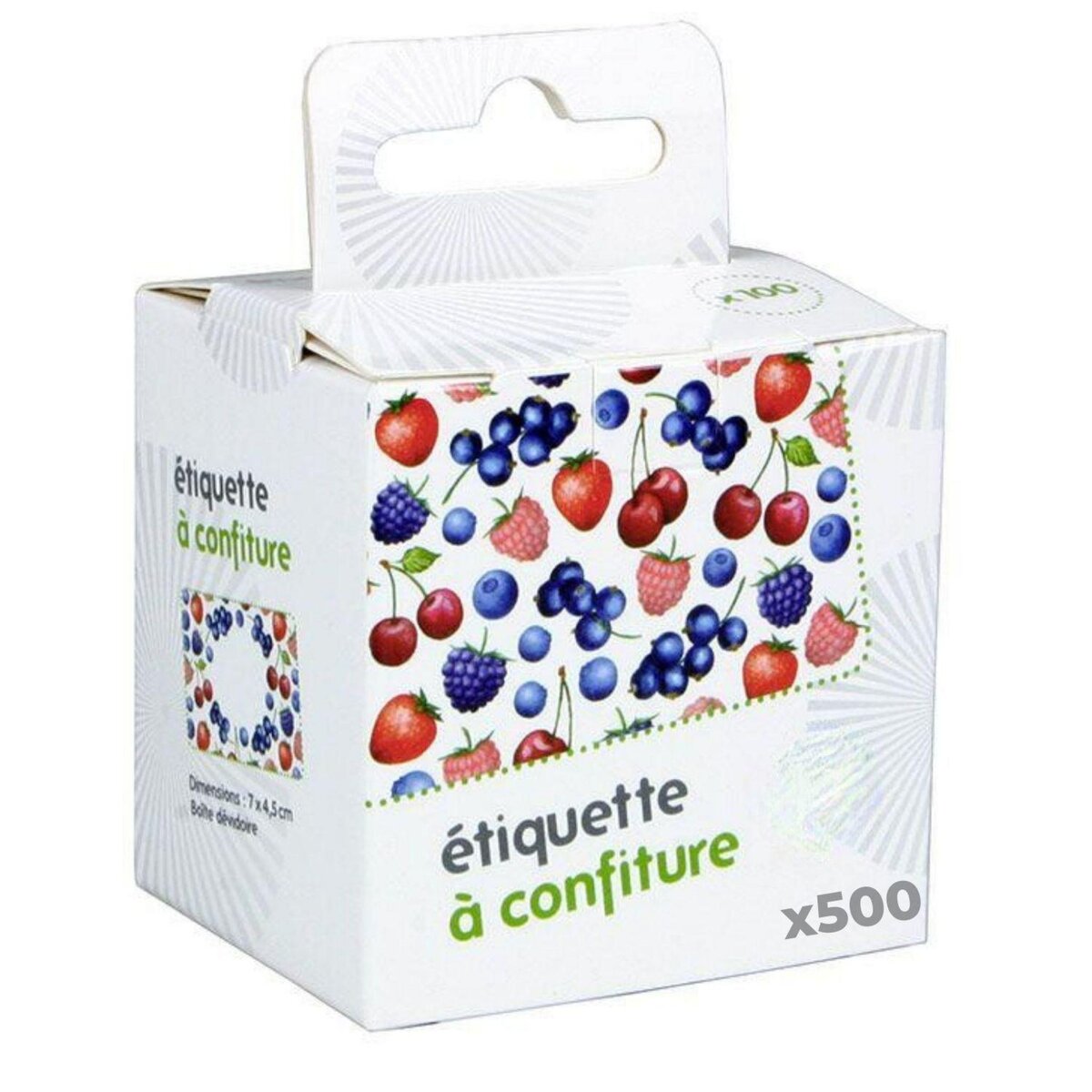 Chevalier Diffusion 500 étiquettes à confiture - Motifs fruits rouges