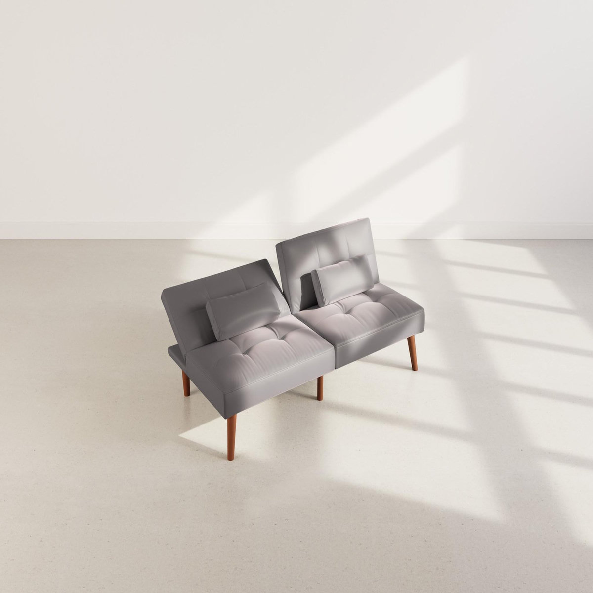 BEST MOBILIER Philae - canapé convertible clic-clac 2 places - en simili