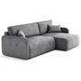 Voir la diapositive 4 : LISA DESIGN Apolline - canapé d'angle réversible 4 places convertible avec coffres en tissu moucheté