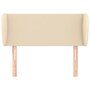 Voir la diapositive 3 : VIDAXL Tete de lit avec oreilles Creme 103x23x78/88 cm Tissu