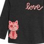 Voir la diapositive 2 : IN EXTENSO T-shirt manches longues chat bébé fille